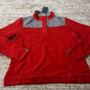 Crown & Ivy Red Cowl Neck Sweater